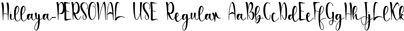 Hillaya-PERSONAL USE Regular font