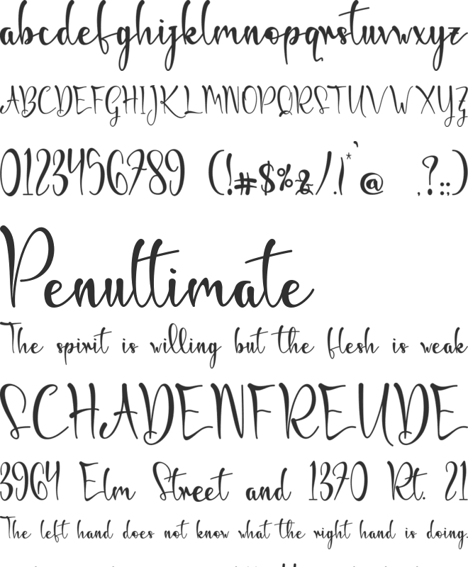 Ghilby-PERSONAL USE font preview