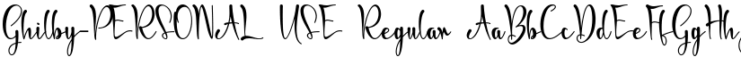 Ghilby-PERSONAL USE Regular font