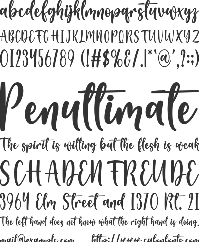 Deswita font preview