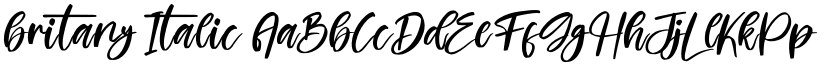 britany Italic font