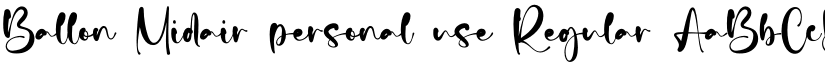 Ballon Midair personal use Regular font