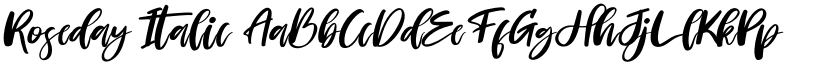 Roseday Italic font