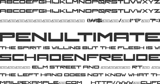Neons font preview