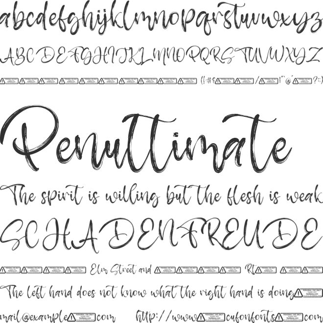 Peatter font preview