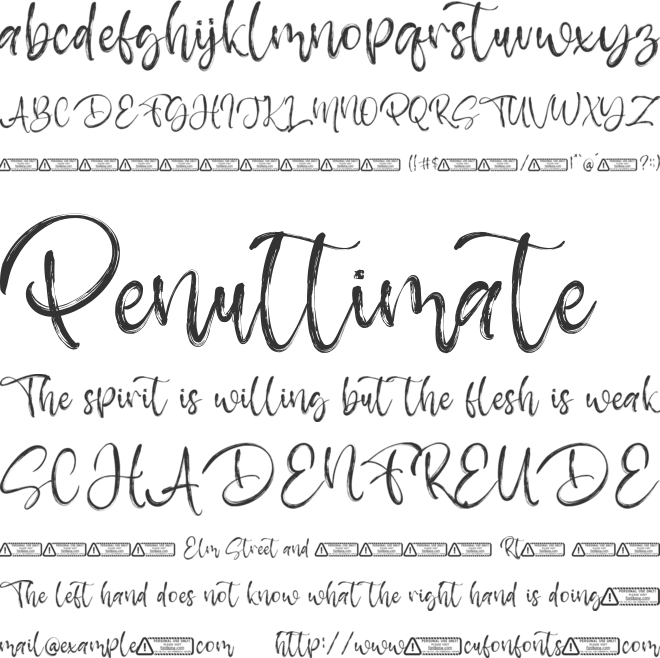 Peatter font preview