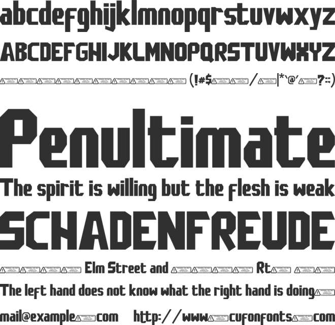Instink font preview