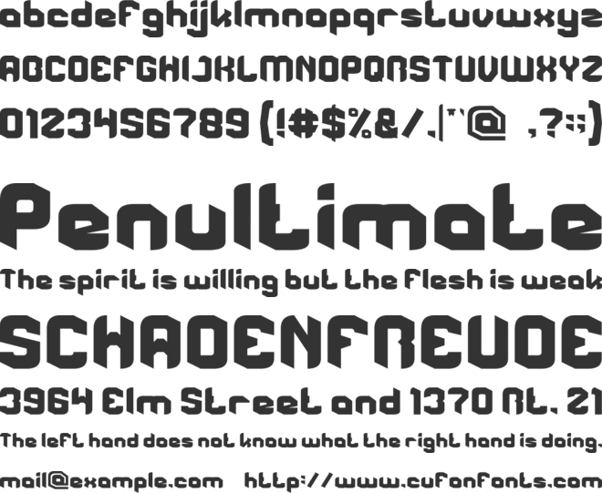 SCREWDRIVER font preview