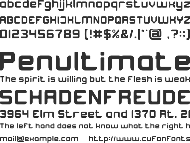 RESEARCH AND DEVELOPMENT font preview