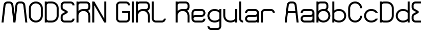 MODERN GIRL Regular font