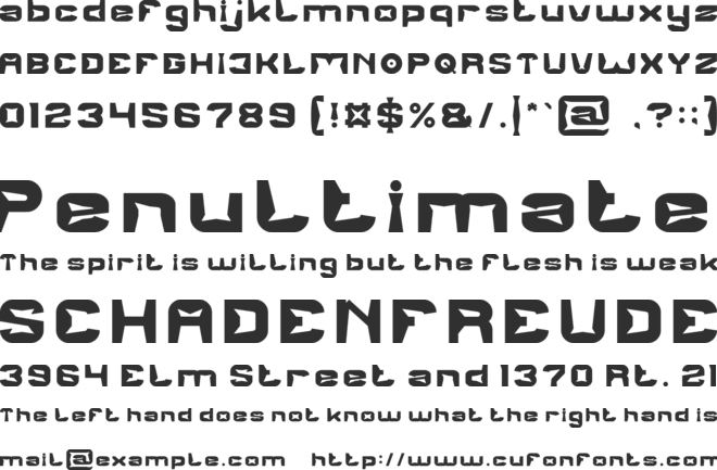 MISSION TO MARS font preview