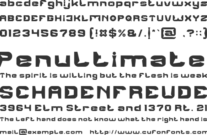 MISSION TO MARS font preview