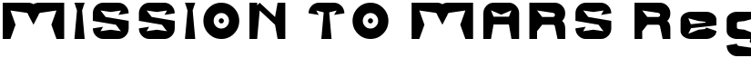MISSION TO MARS Regular font