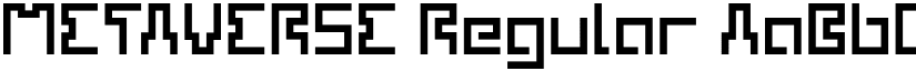 METAVERSE Regular font