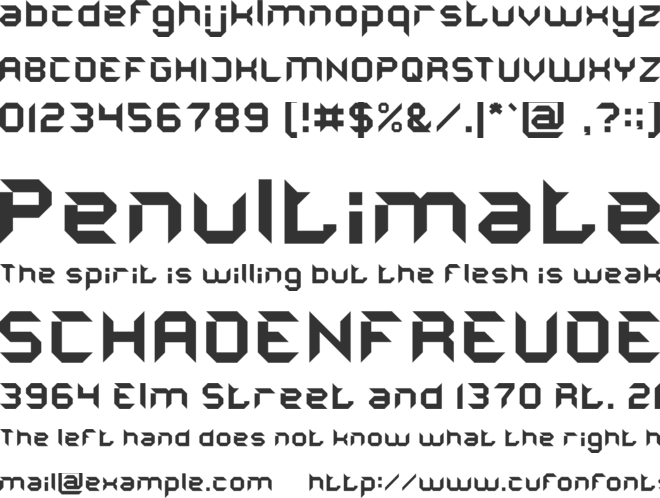 CONVERSION font preview