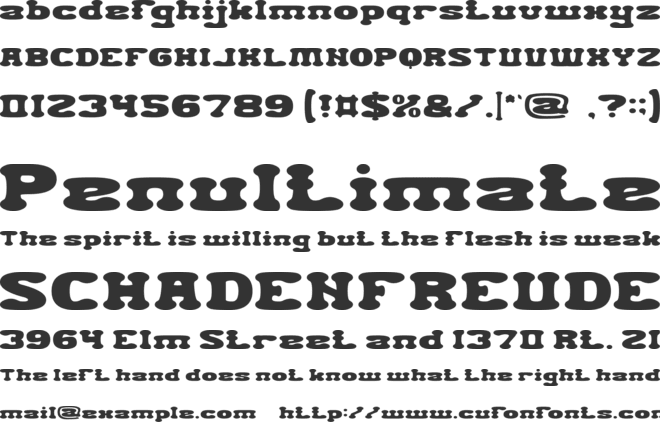 APOLOGIZE font preview