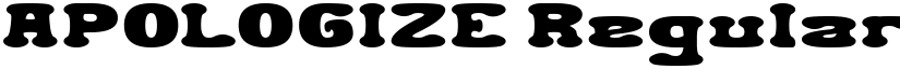 APOLOGIZE Regular font