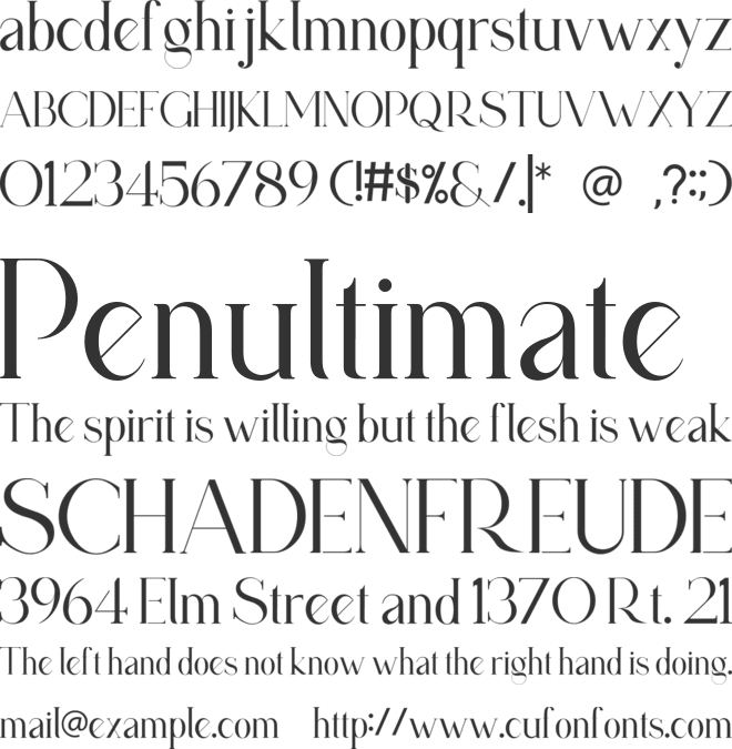 Sattins font preview