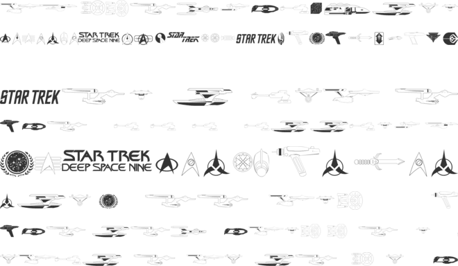 Trekbats font preview