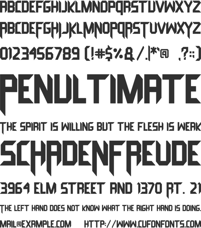 The Beast font preview