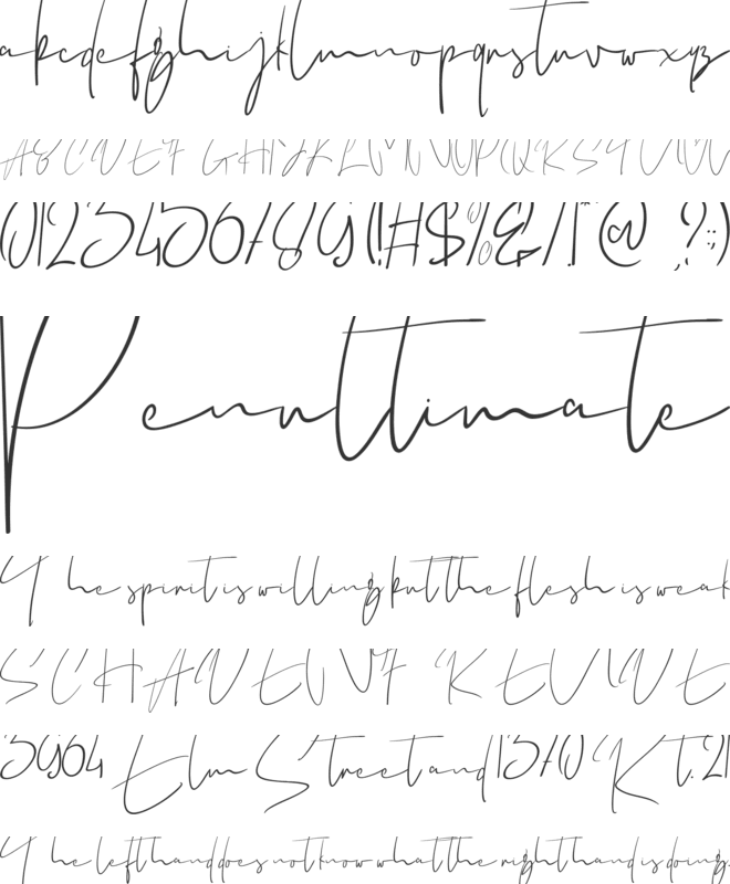 Beautifull font preview