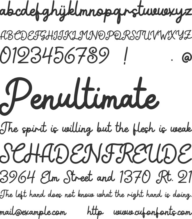 The Quincy font preview