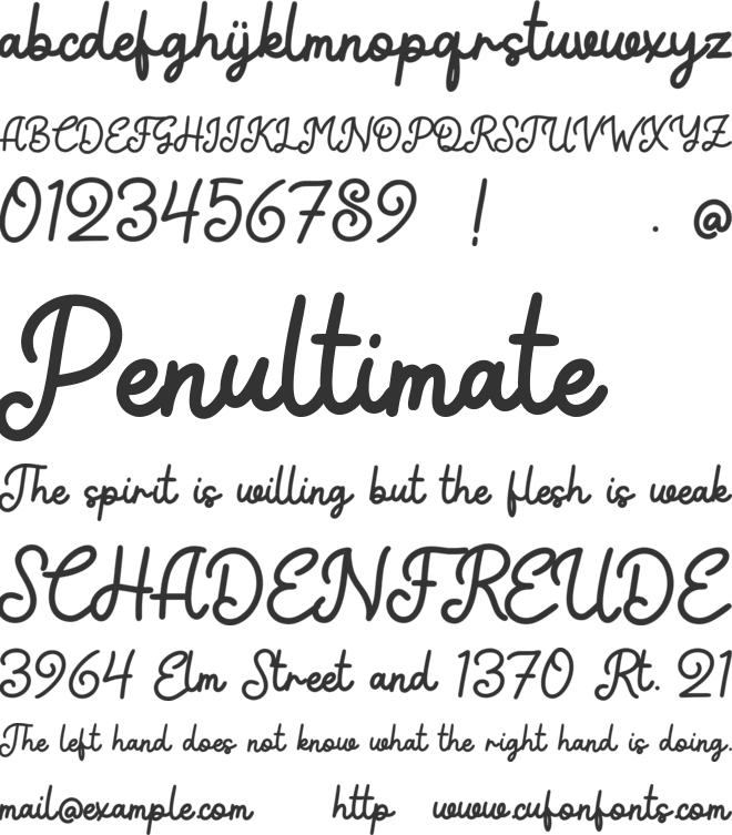 The Quincy font preview