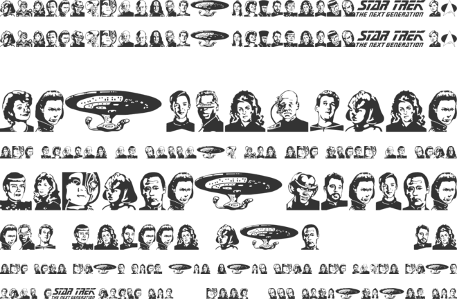 TNG Cast font preview