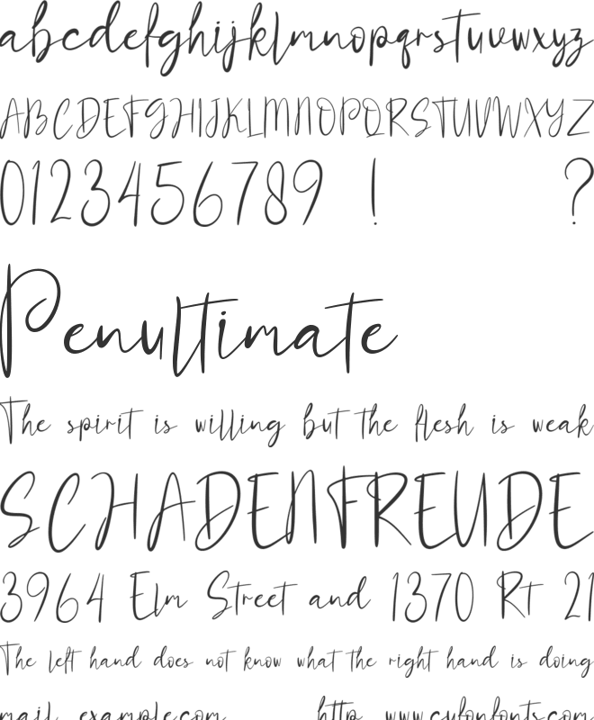 Goldsthink font preview