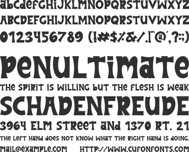 Uncle Hours font preview