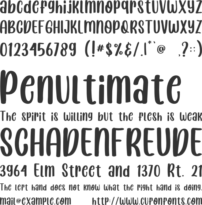 Tuna Sandwich font preview