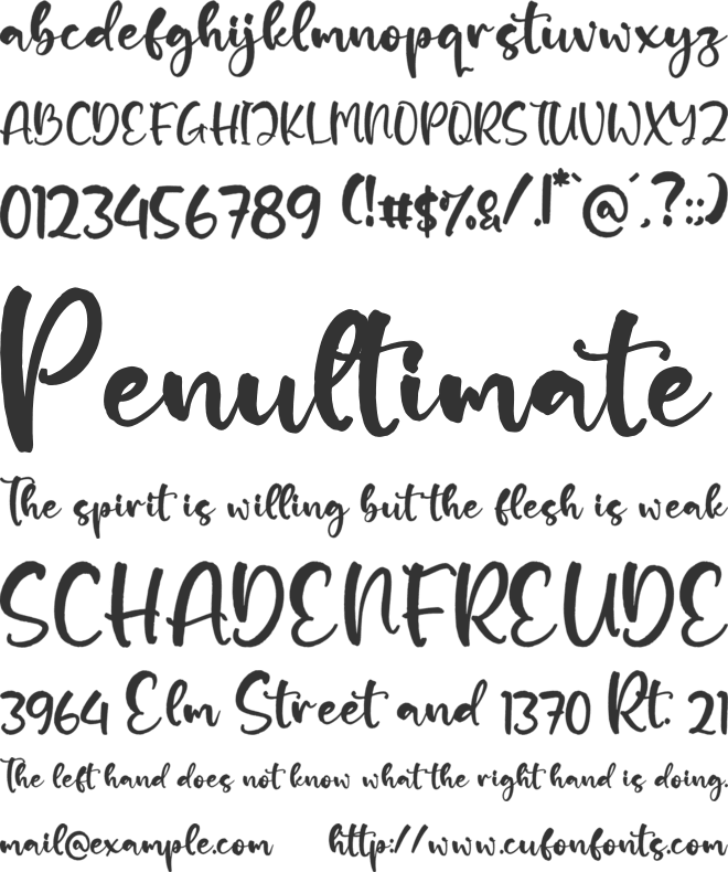 Balontte font preview