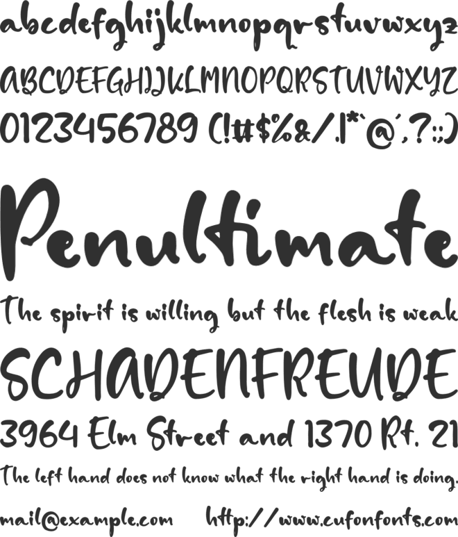 Maytime font preview