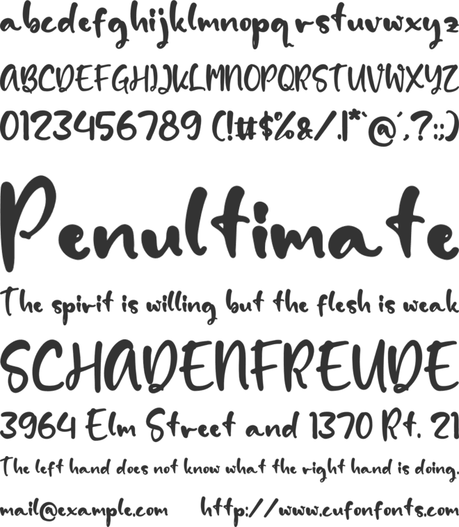 Maytime font preview
