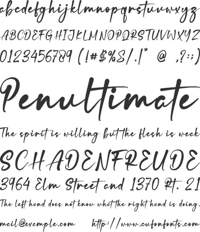 Belliones font preview