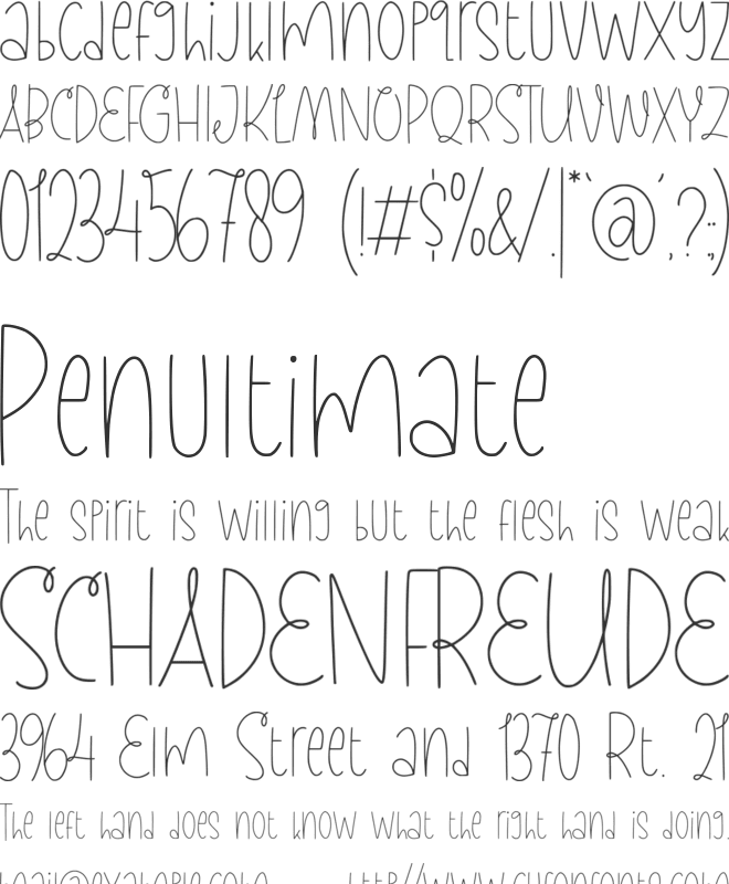 Photofarms font preview