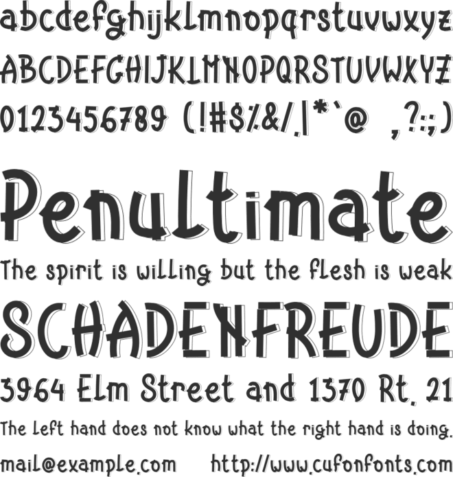 Busy Bear font preview