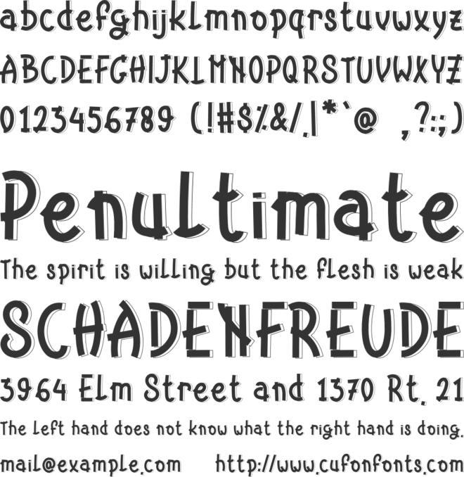 Busy Bear font preview