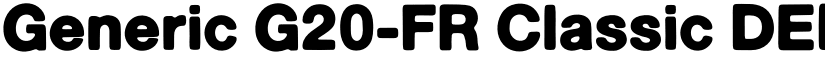 Generic G20-FR Classic DEMO font