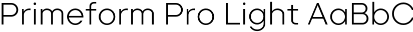 Primeform Pro Light font