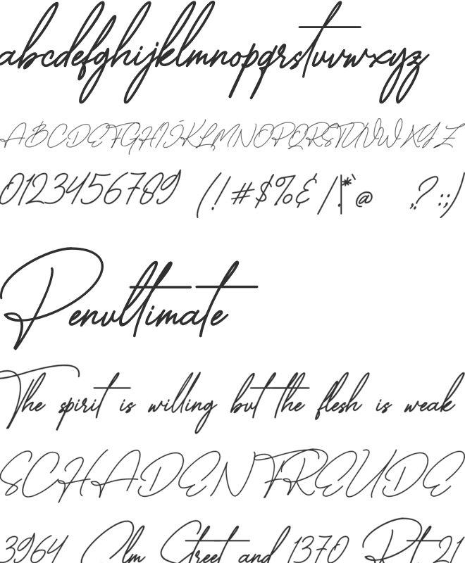 Kasthing Letter font preview