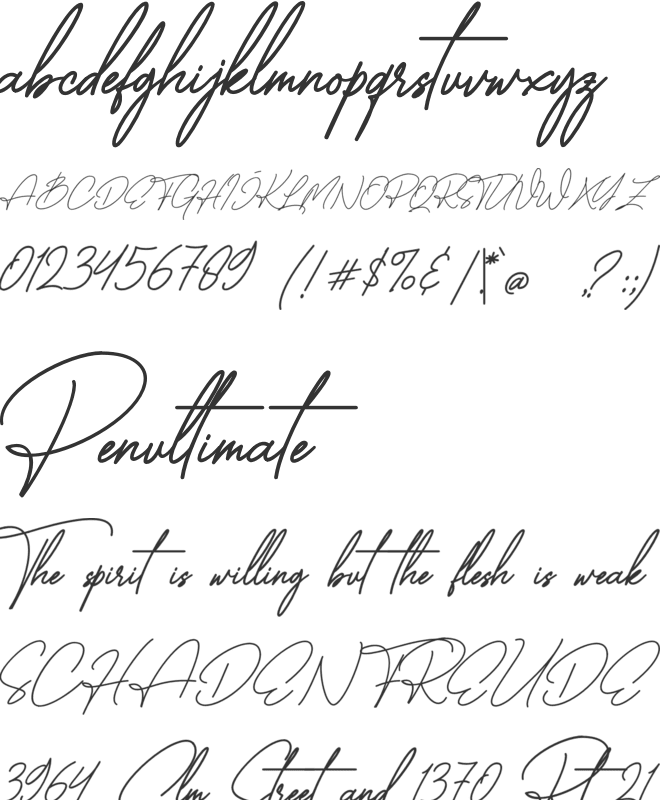 Kasthing Letter font preview