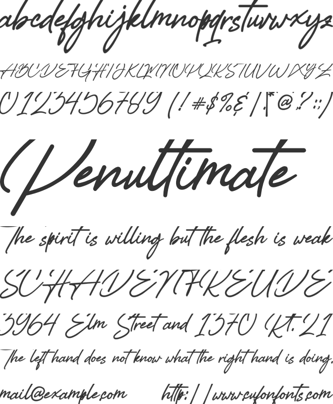 Battavia Hill font preview