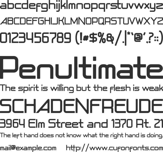 Astraneo font preview
