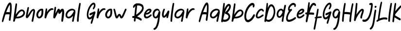 Abnormal Grow Regular font