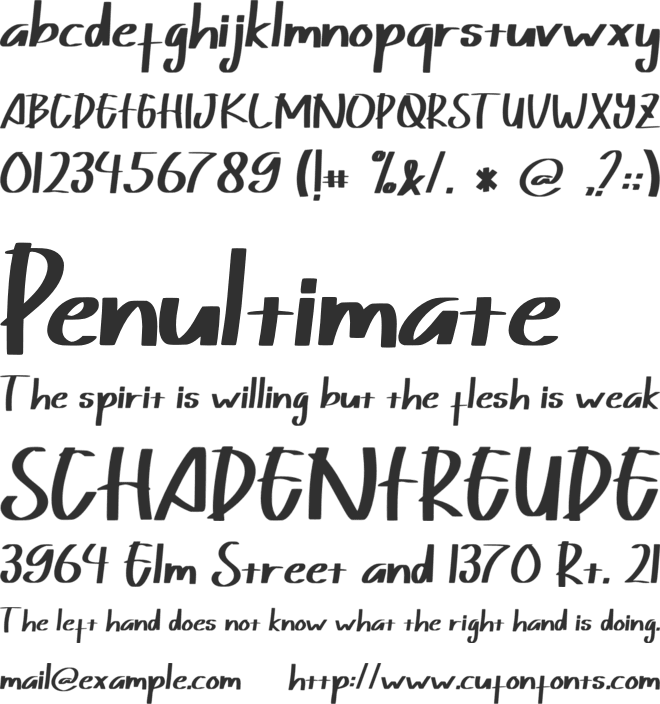 SoyQuick font preview