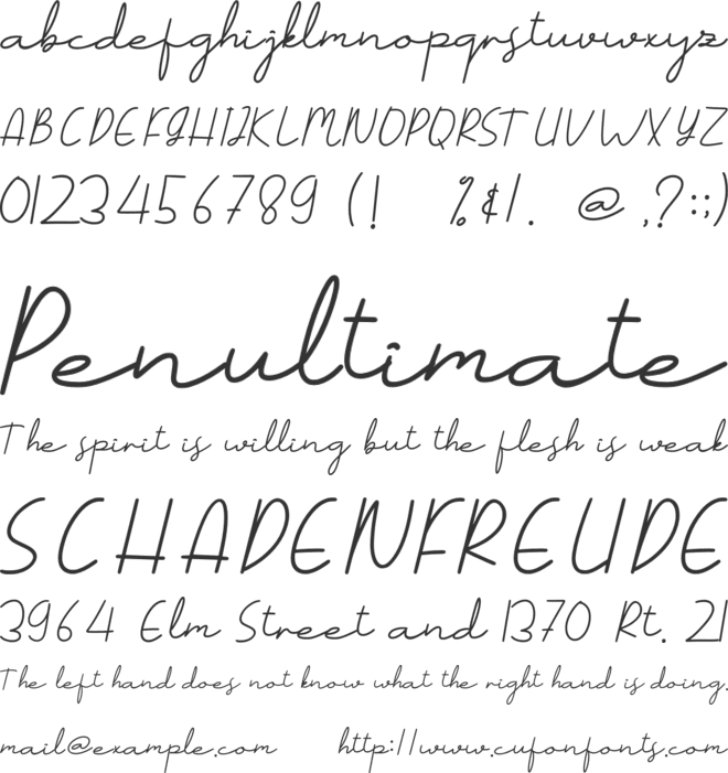 Kanfala Arlana font preview