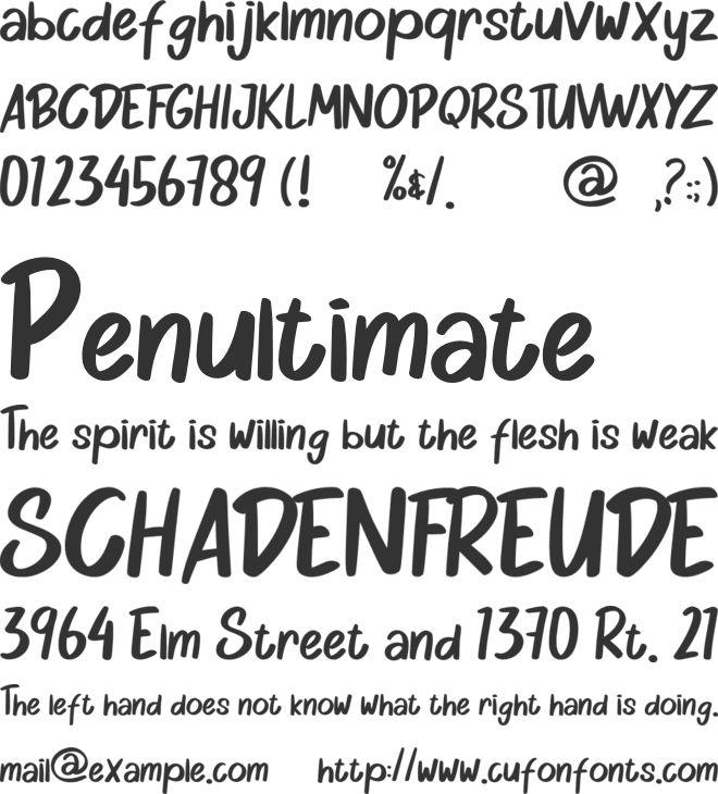 Housew Mouse font preview