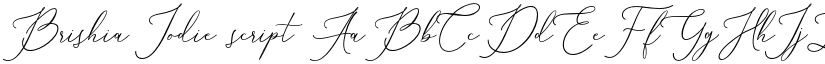 Brishia Jodie script font