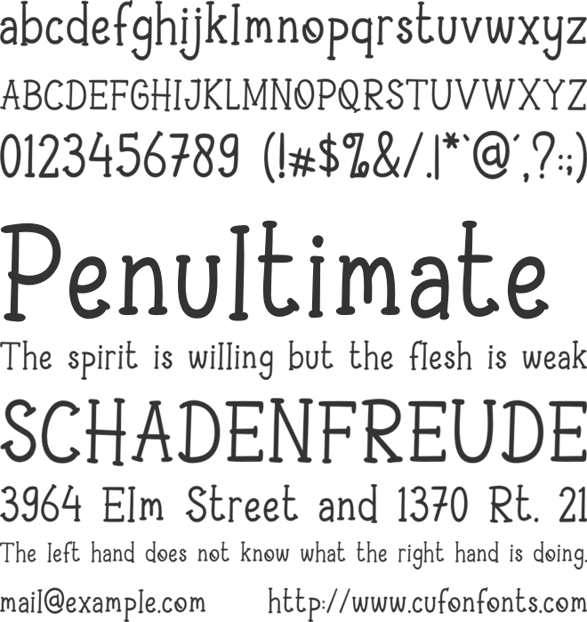 DREAMS FREAK font preview